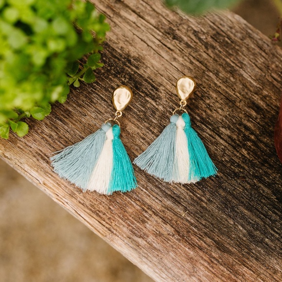 Dash of Pink Jewelry - Trio of Tassels Earrings